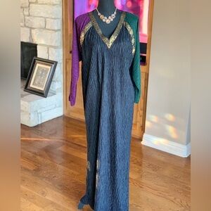 Vintage Avon Metallic‎ Black Kaftan